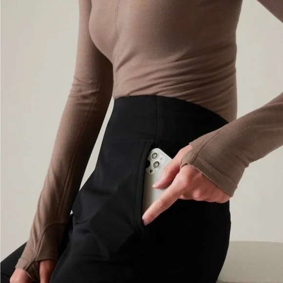 NWT Athleta Endless Black Pants size 12/P - Picture 5 of 10